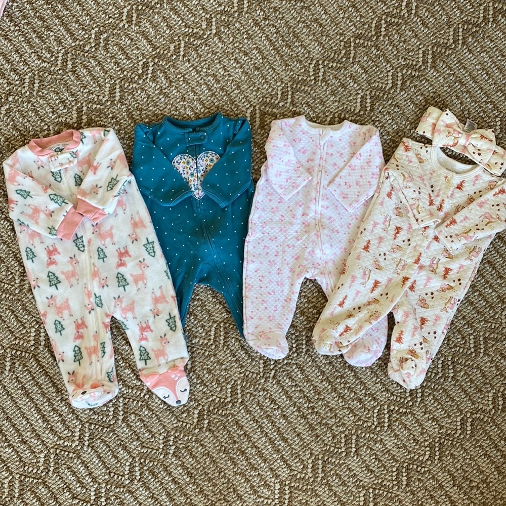 Bundle of 0-3 Month Baby Footies